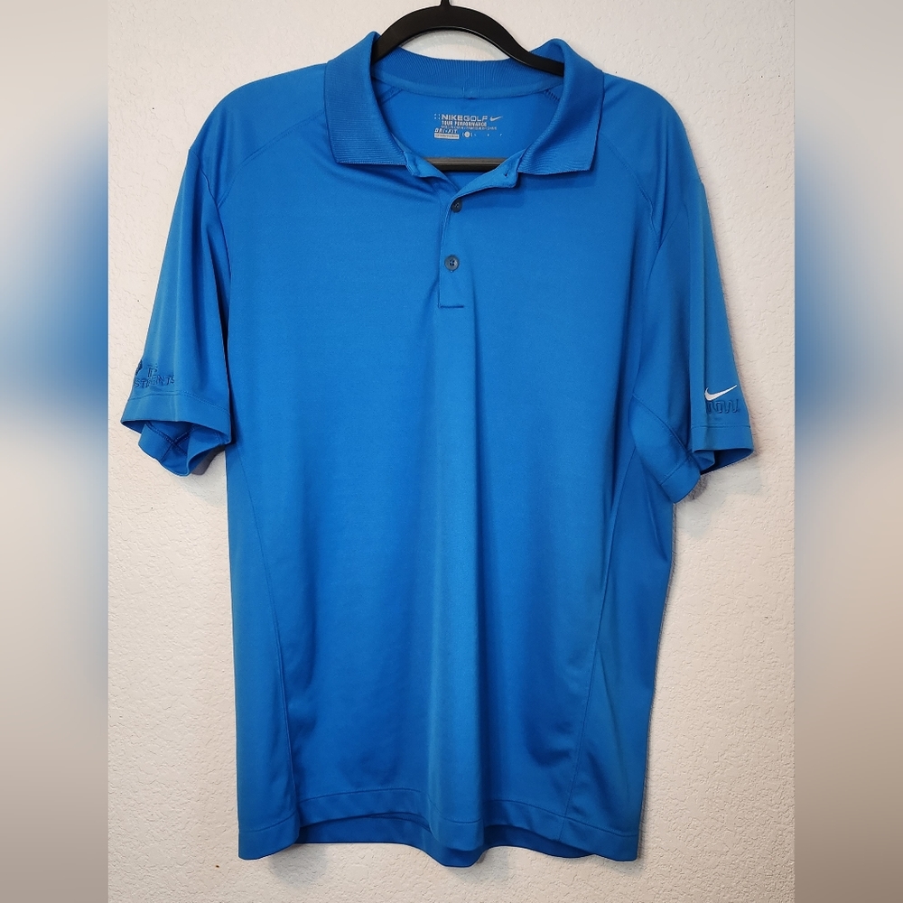Nike Golf Tour Performance Dri-Fit, Blue Polo Shirt, Size L
